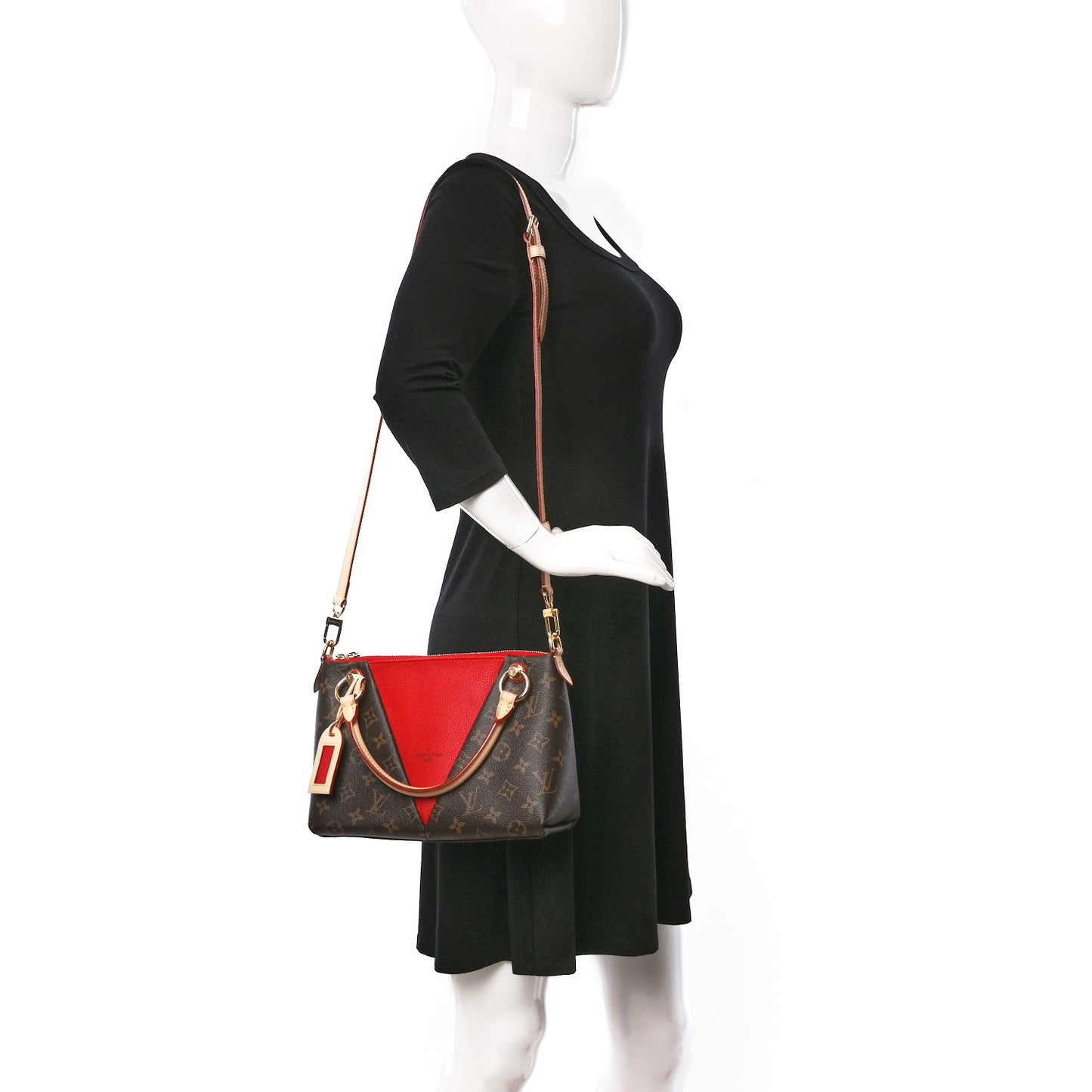 Monogram V Tote BB Cherry