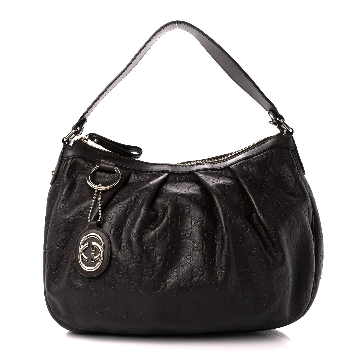 Gucci Guccissima Medium Sukey Hobo Dark Brown 1 of 11