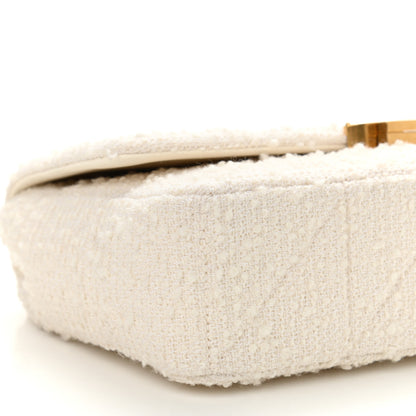 Saint Laurent Boucle Tweed Patchwork Monogram Medium Jamie Baguette Craie 10 of 11