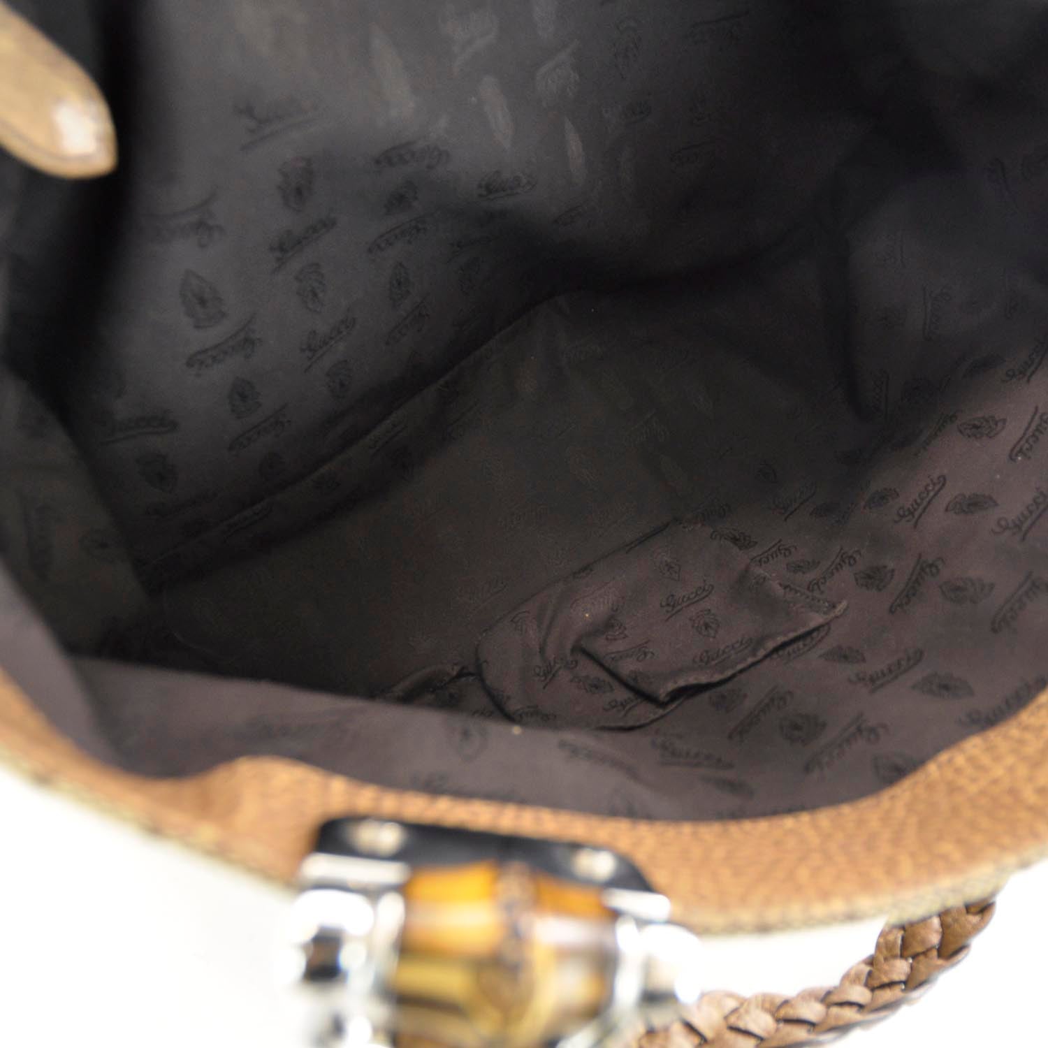 Gucci Monogram Bamboo Bar Medium Tote 5 of 7
