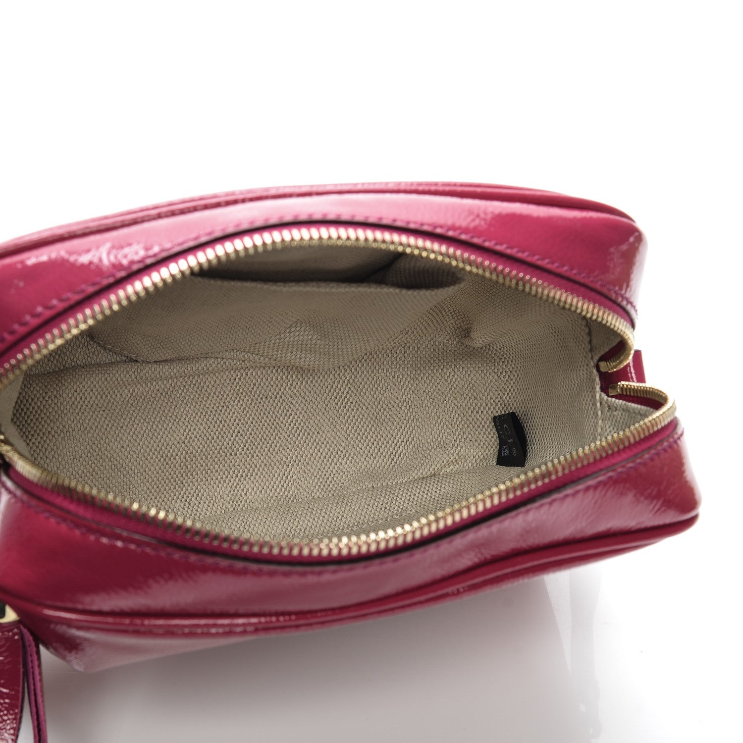 Gucci Soft Patent Small Soho Disco Bag Bright Bougainvillea 5 of 7