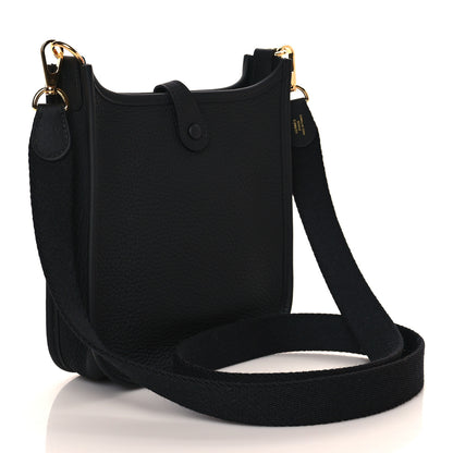 Hermes Taurillon Clemence Evelyne TPM Black 3 of 11