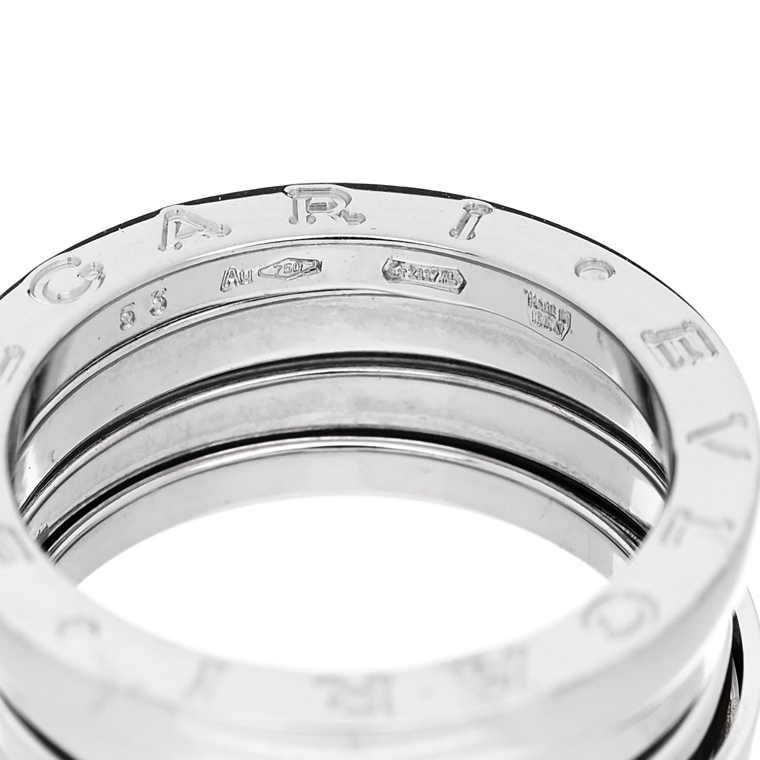 Bulgari 18K White Gold B.Zero1 Three-Band Ring 53 6.5 4 of 5