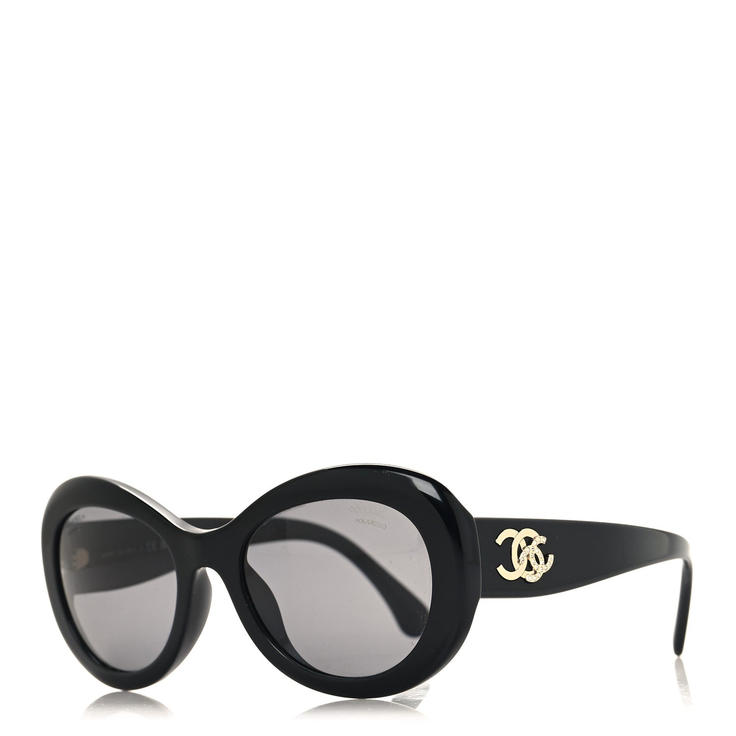 Acetate Polarized Oval CC Sunglasses 5469-B-A
