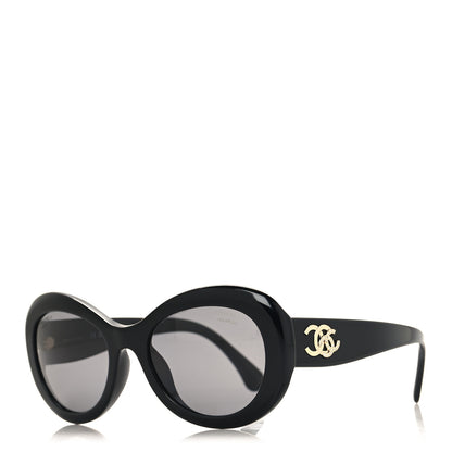 Chanel Acetate Polarized Oval CC Sunglasses 5469-B-A 1 of 8