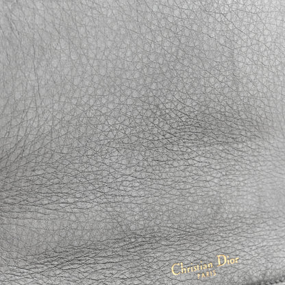 Christian Dior Metallic Grained Calfskin Medium Diorama Flap Bag Steel 10 of 15
