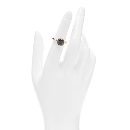 Pomellato 18K Rose Gold Black Diamond Nudo Solitaire Ring 49 5 2 of 4