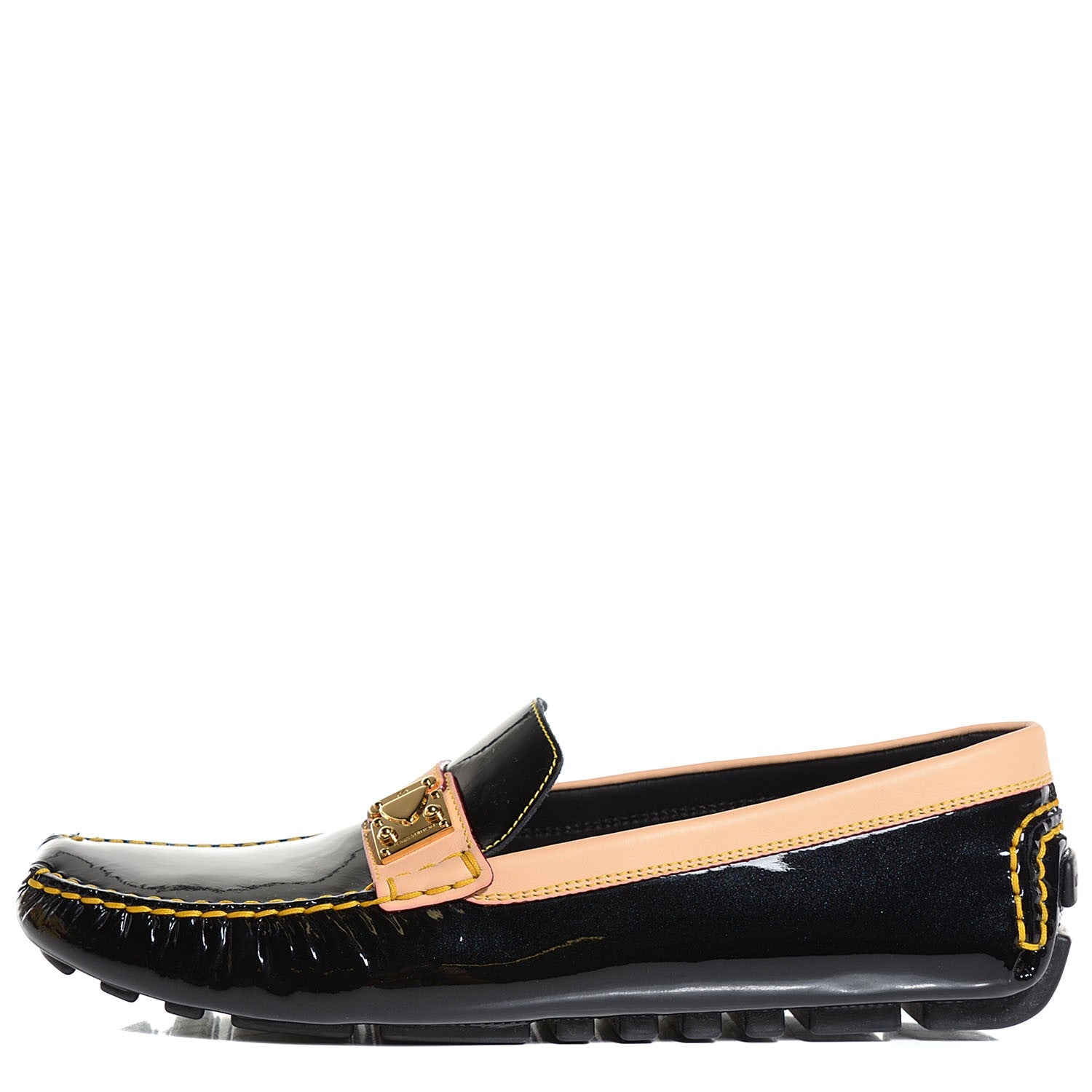 Louis Vuitton Patent Vachetta Zen Driving Loafers 41 6.5 Black 1 of 6