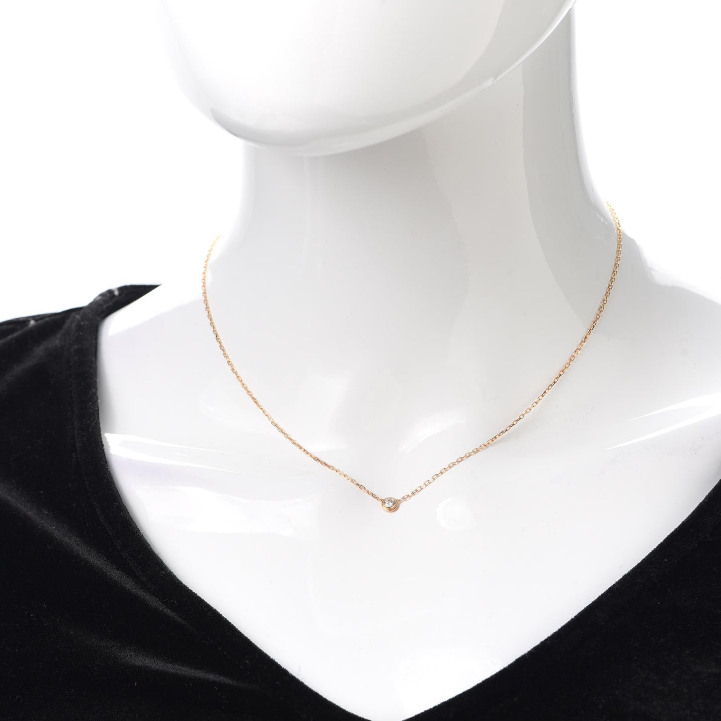 18K Pink Gold Diamond SM D'Amour Pendant Necklace