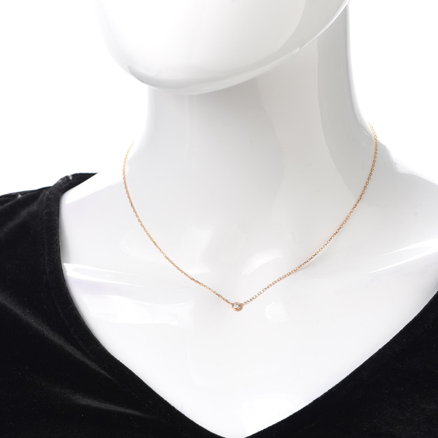 Cartier 18K Pink Gold Diamond SM D'Amour Pendant Necklace 2 of 6