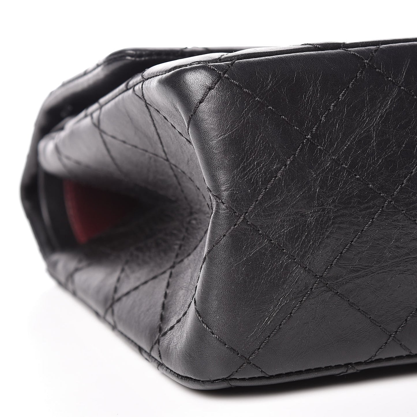 Aged Calfskin Quilted 2.55 Reissue 226 Flap Black