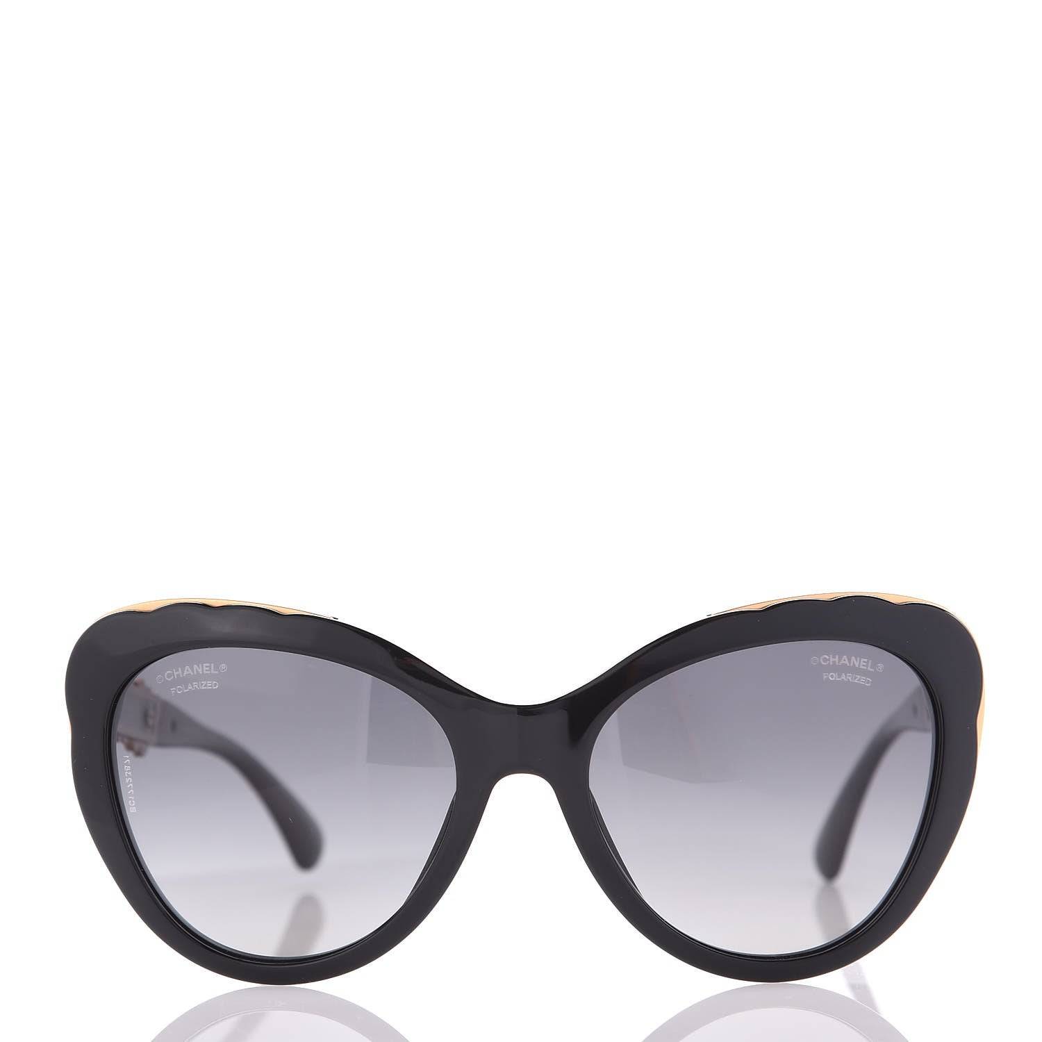 Chanel Polarized Bijou Cat Eye Sunglasses 5354 Black 4 of 9