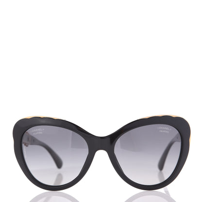 Chanel Polarized Bijou Cat Eye Sunglasses 5354 Black 4 of 9