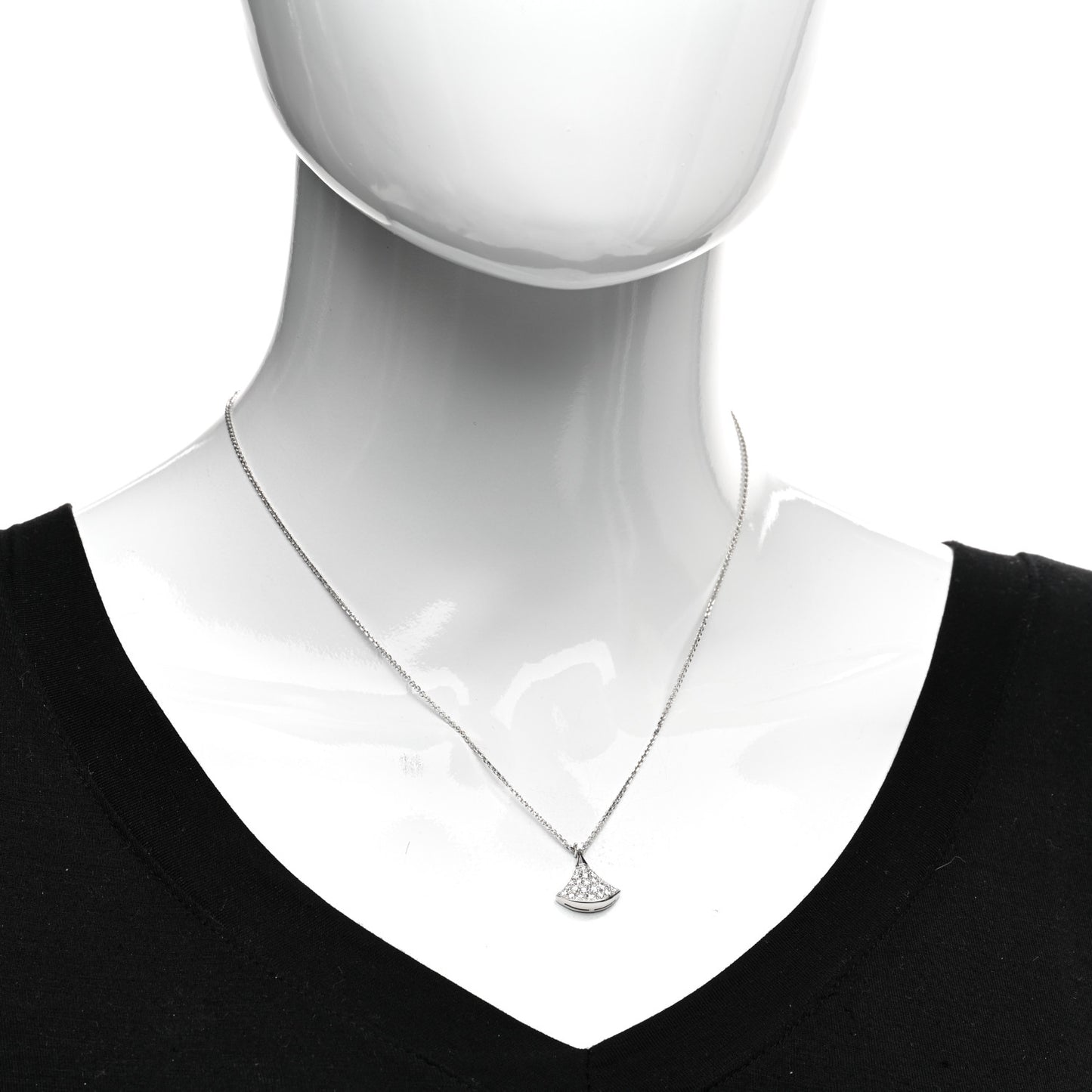 18K White Gold Diamond Divas' Dream Pave Necklace