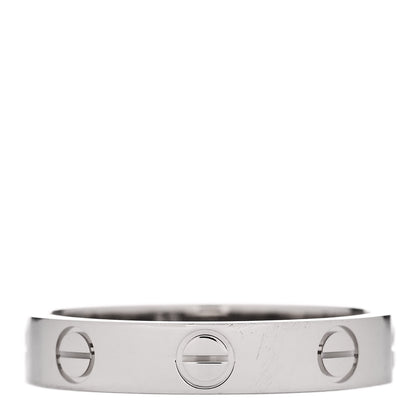 Cartier 18K White Gold 3.5mm LOVE Wedding Band Ring 52 6 1 of 5