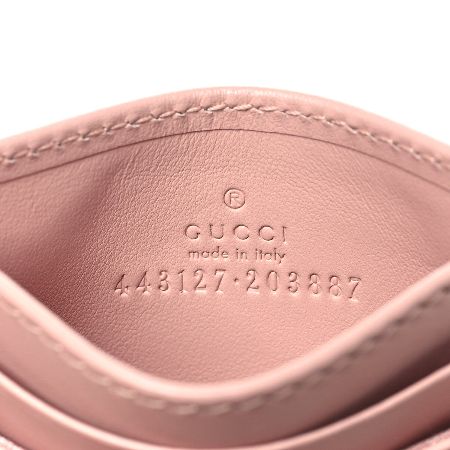 Gucci Calfskin Matelasse Monochrome GG Marmont Card Holder Perfect Pink 6 of 7