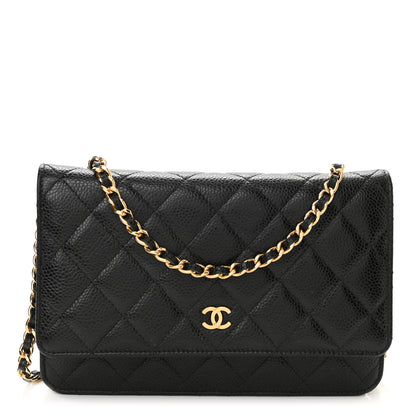 Chanel Caviar Quilted Wallet On Chain WOC Black 1 of 12