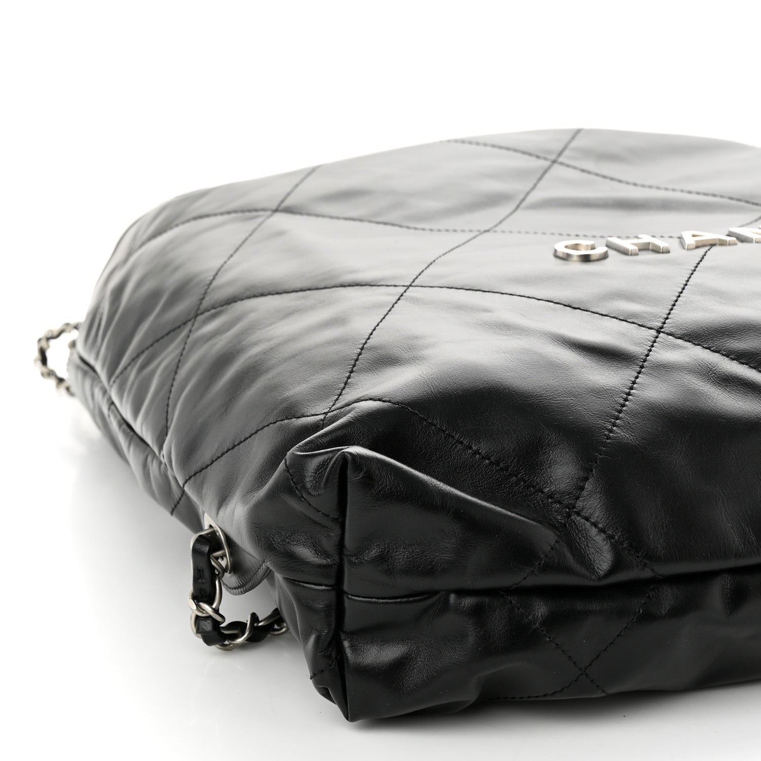 Chanel Shiny Calfskin Quilted Chanel 22 Backpack Black 9 of 10