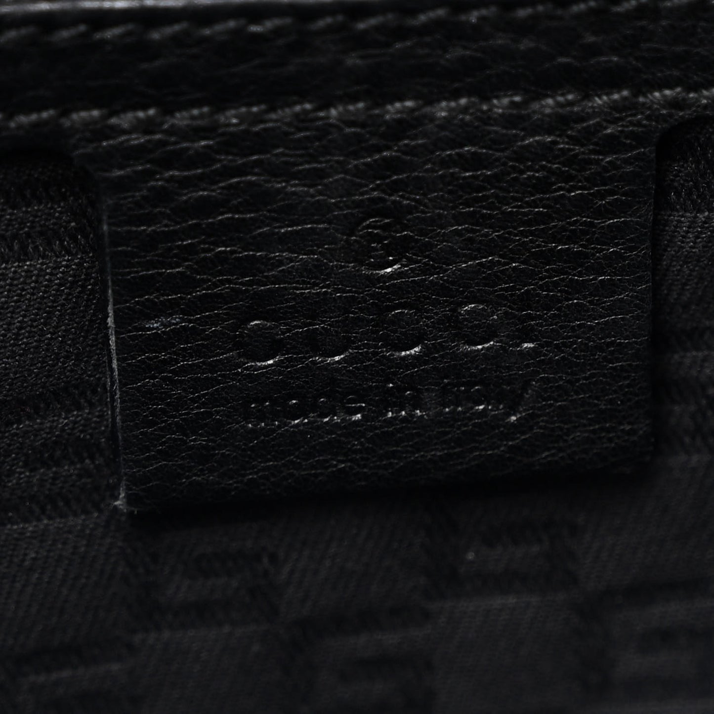 Pebbled Calfskin Drawstring Shoulder Bag Black