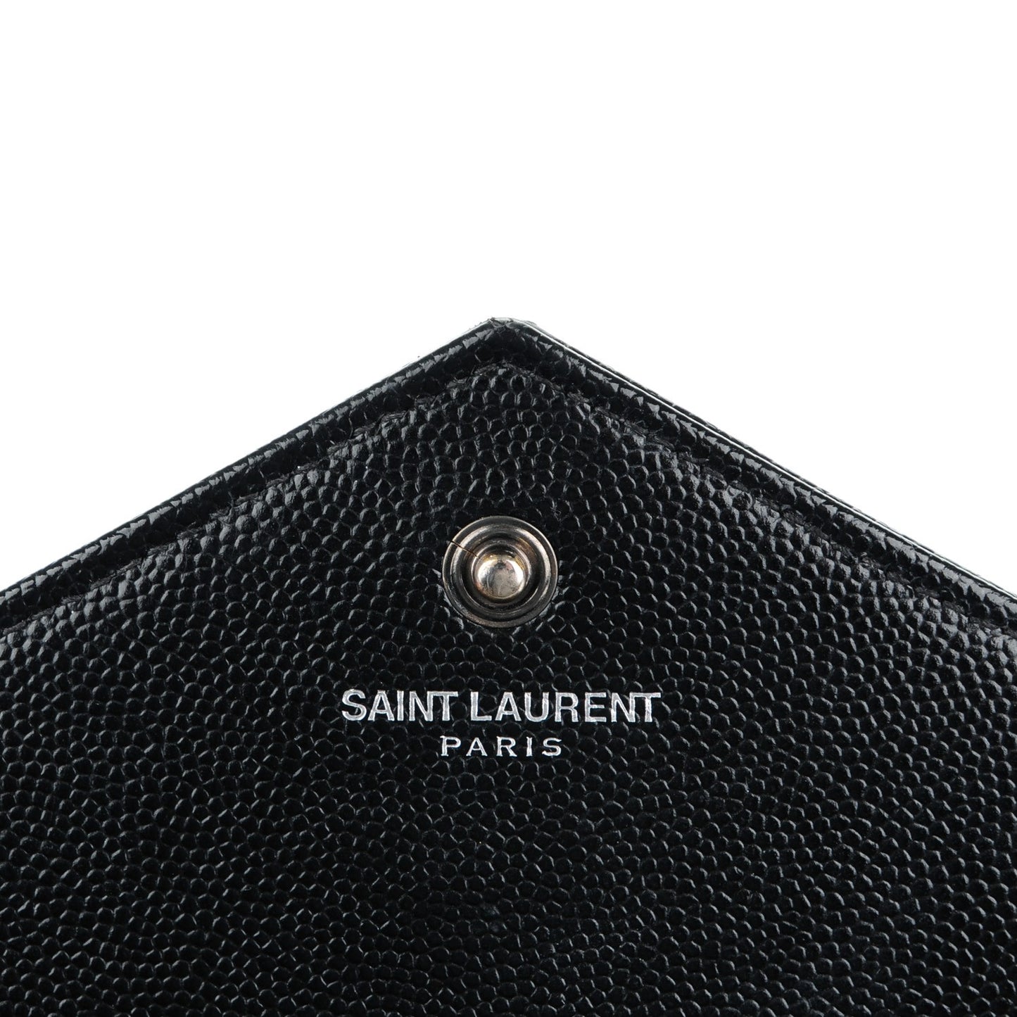 Grain De Poudre Matelasse Chevron Monogram Chain Wallet Black