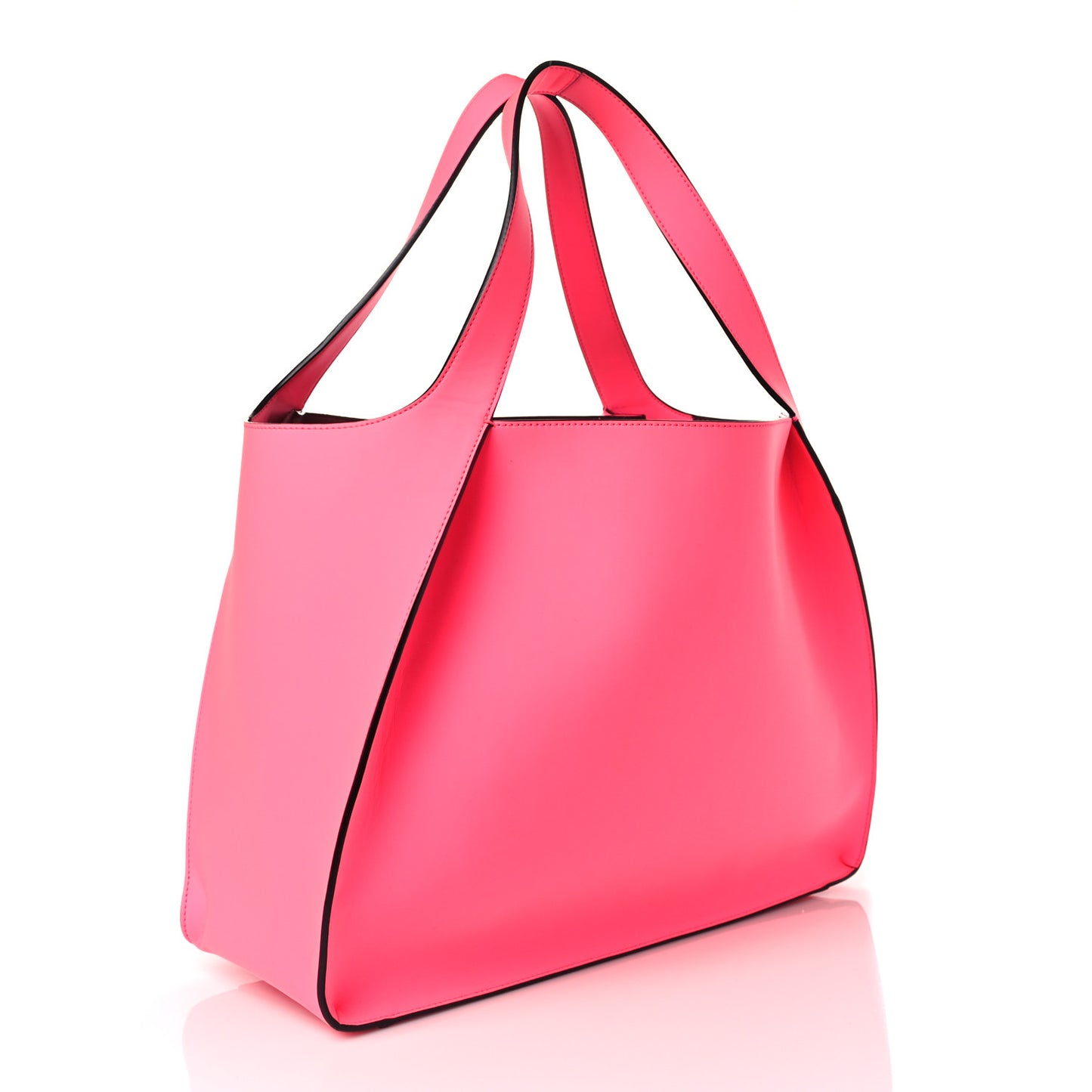 Eco Alter Nappa East West Perforated Tote Fluorescent Pink