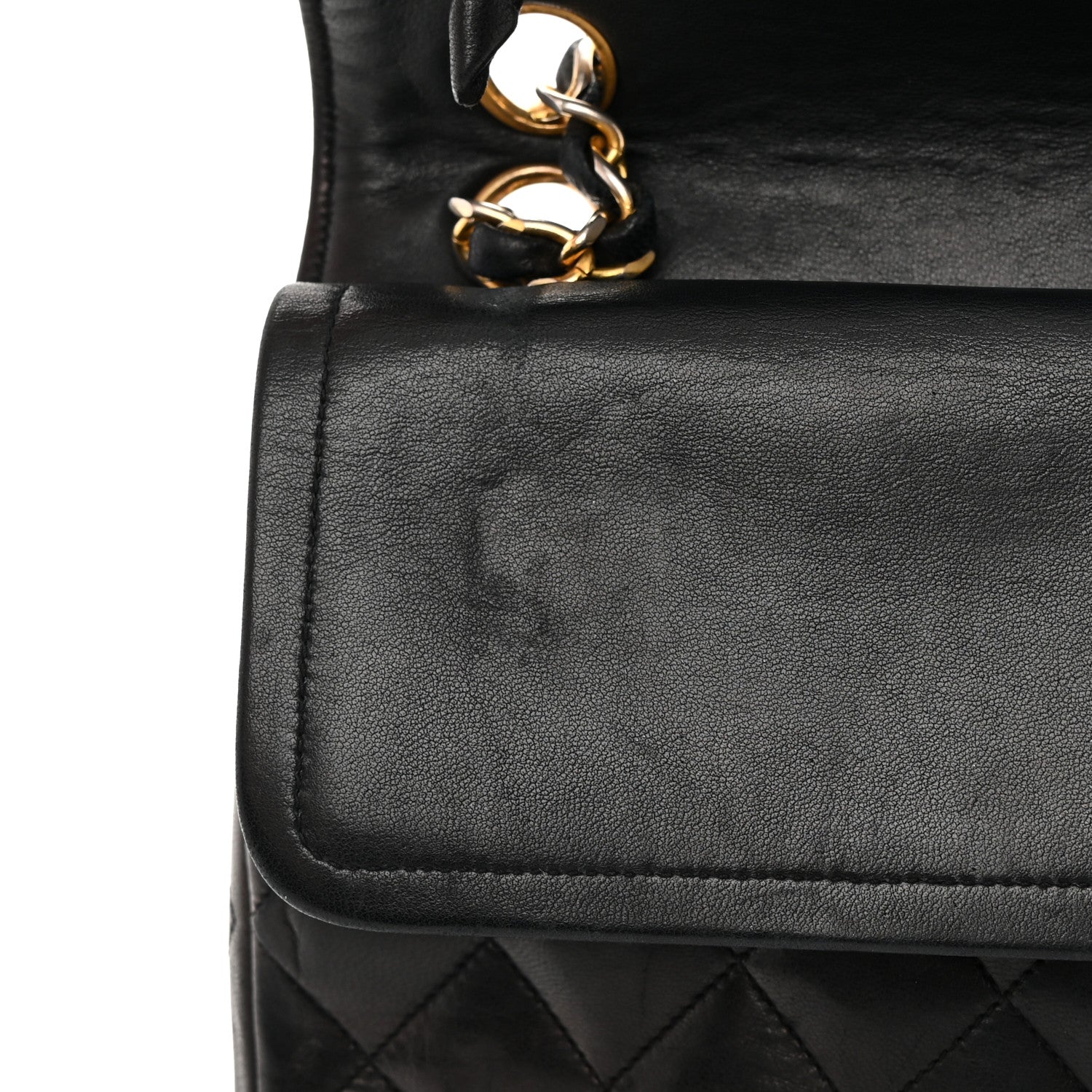 Chanel Lambskin Quilted Medium Double Flap Black 17 of 25
