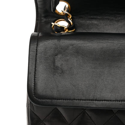 Chanel Lambskin Quilted Medium Double Flap Black 17 of 25