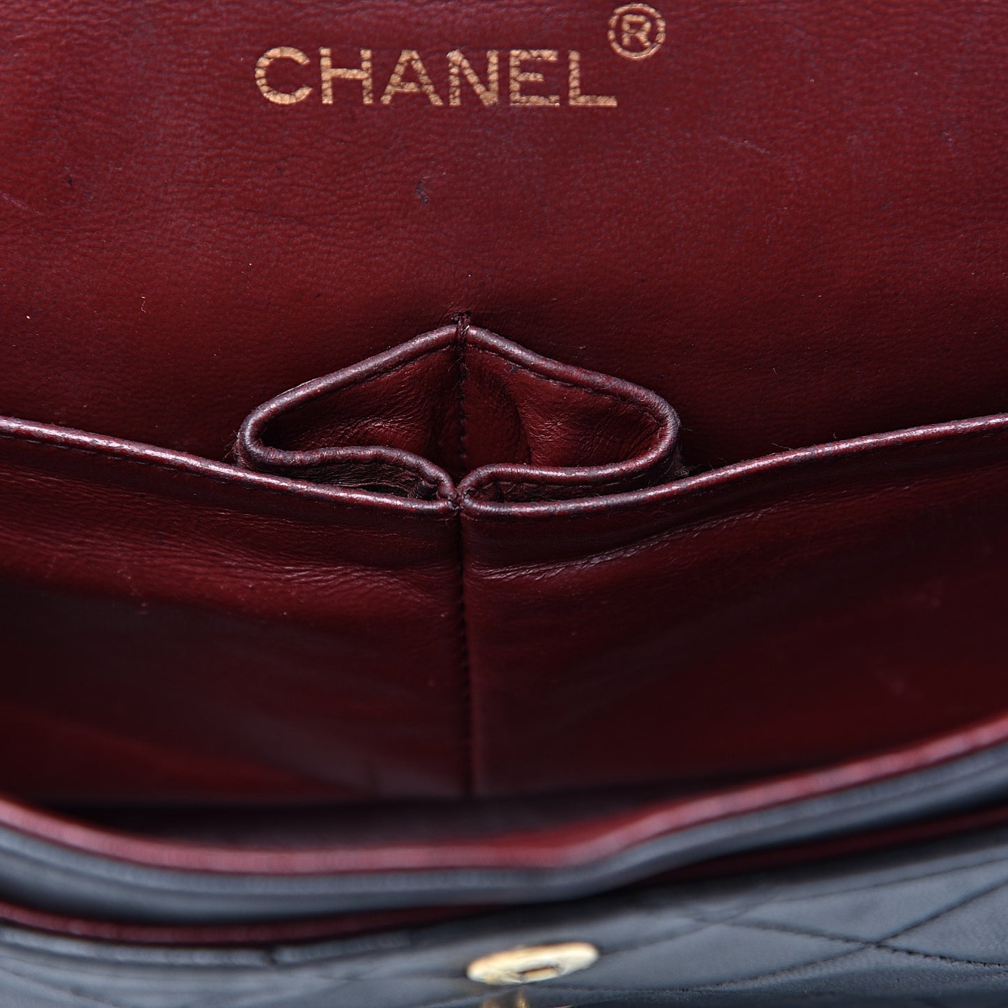 Lambskin Quilted Small Double Flap Black