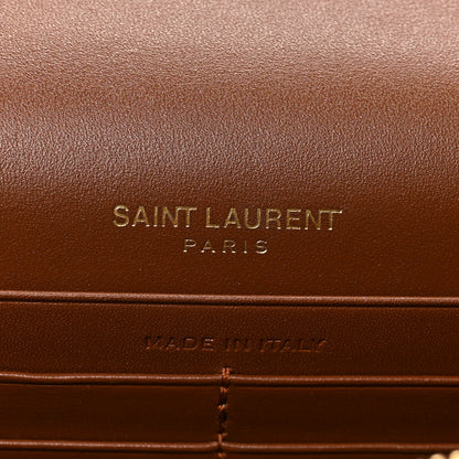 Saint Laurent Smooth Calfskin Classic Monogram Kate Tassel Chain Wallet Brown 5 of 7