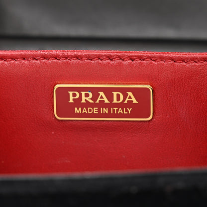 Prada Velvet City Calfskin Cahier Bag Black 6 of 10