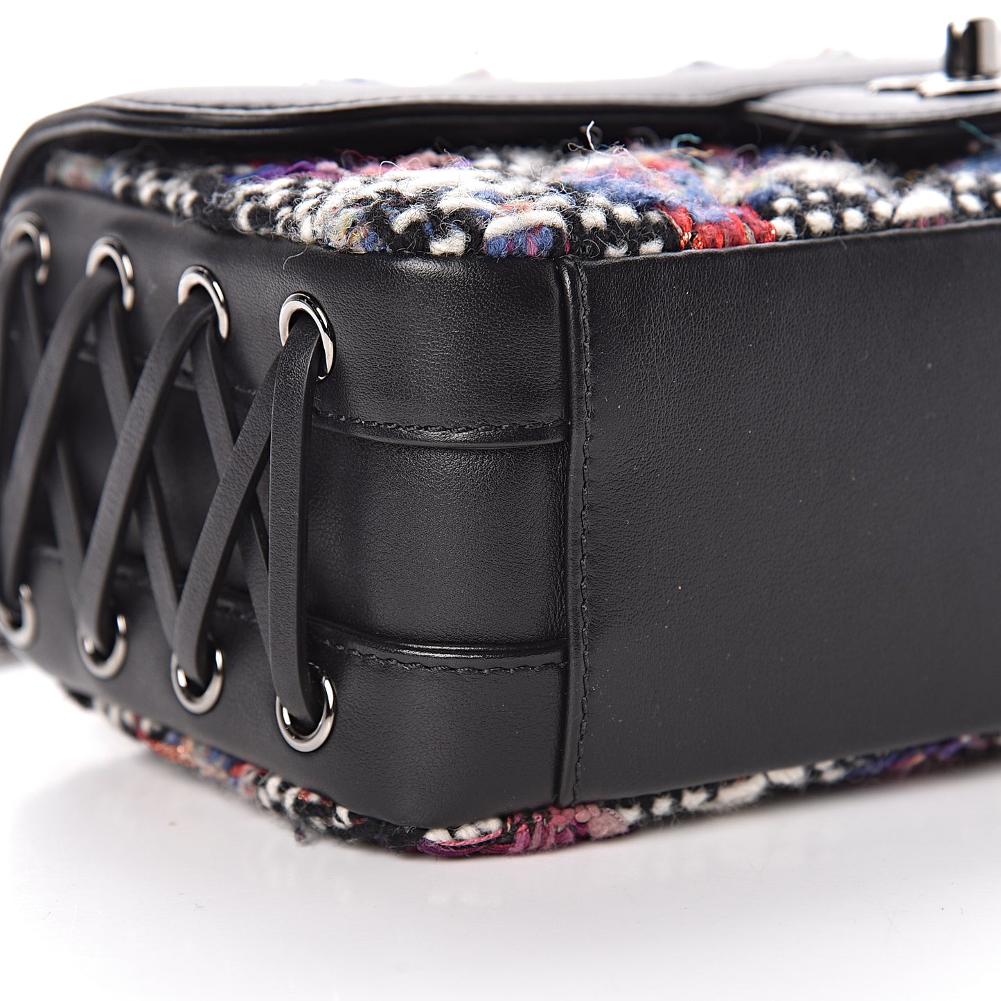 Tweed Quilted Calfskin Coco Corset Flap Multicolor