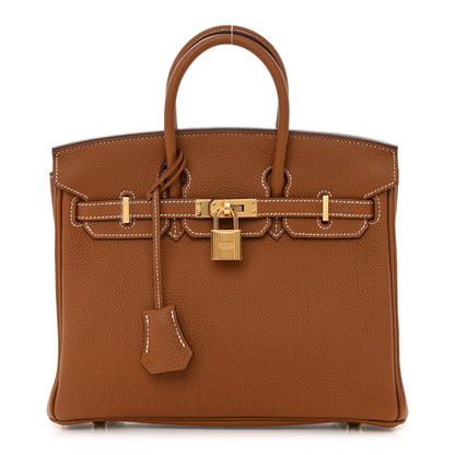 Hermes Togo Birkin 25 Gold 1 of 11