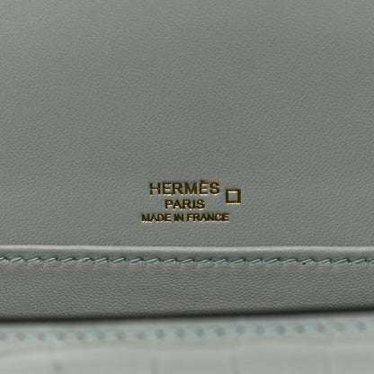 Hermes Matte Alligator Mini Sac Roulis Vert D’eau 6 of 9