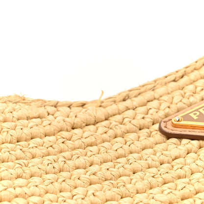 Prada Yarn Raffia Effect Crochet Re-Edition 2005 Shoulder Bag Naturale 10 of 10