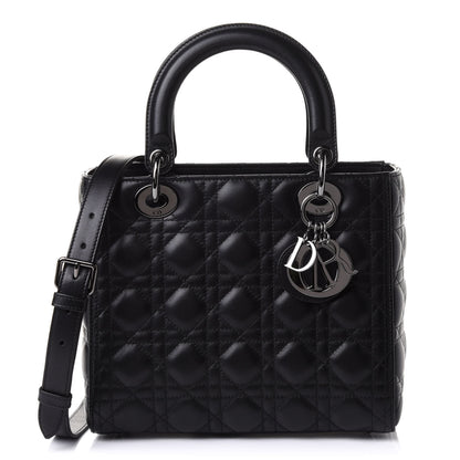 Christian Dior Lambskin Cannage Medium Lady Dior Black 1 of 10
