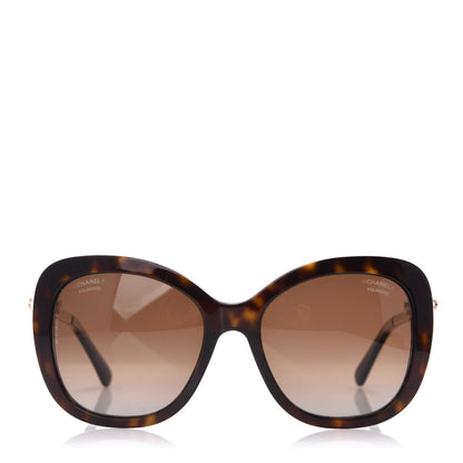 Chanel Square Winter Polarized Pearl Sunglasses 5339-H Tortoise 2 of 8