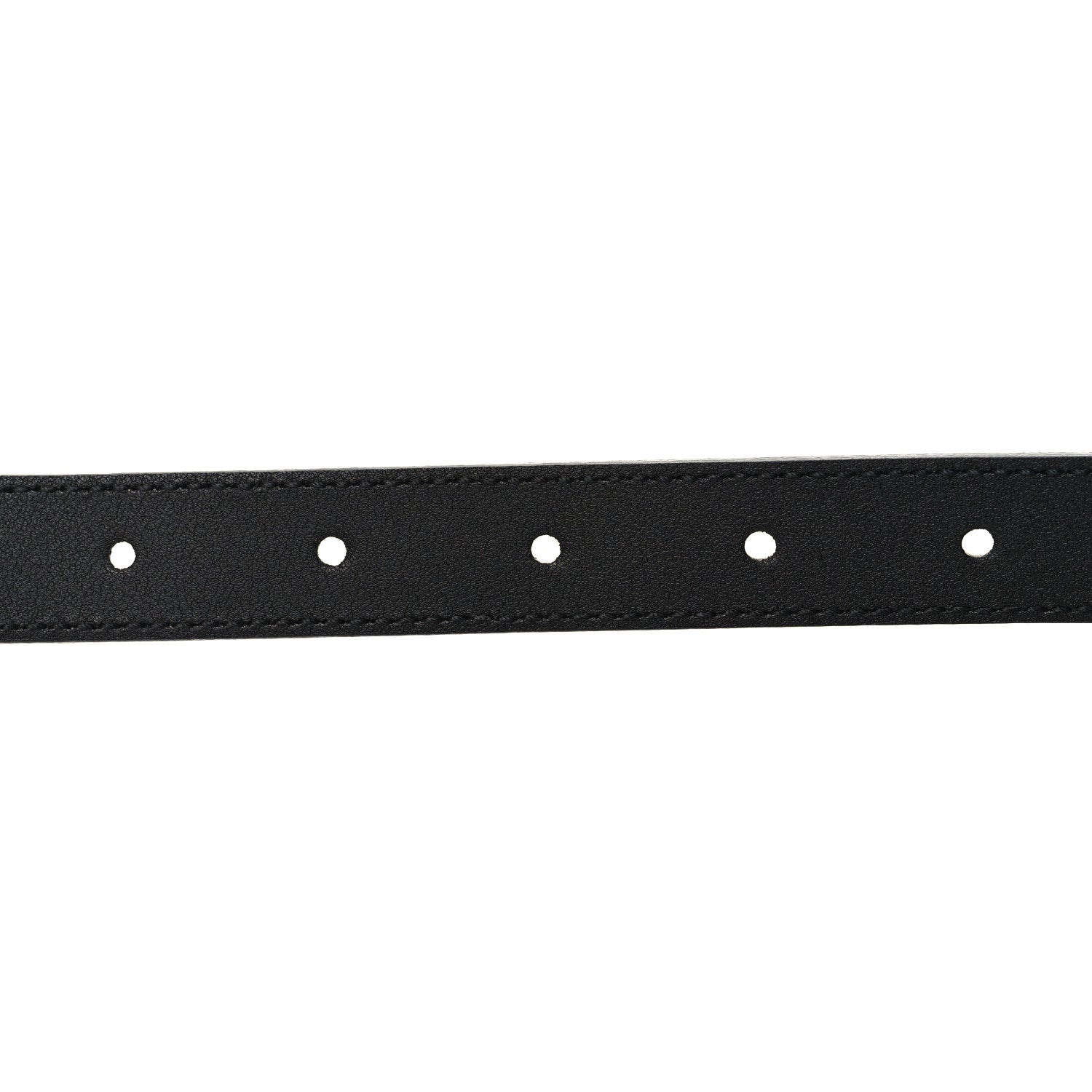 Gucci Moon Calfskin Pearl Double G 20mm Belt 80 32 Black Cream 4 of 5