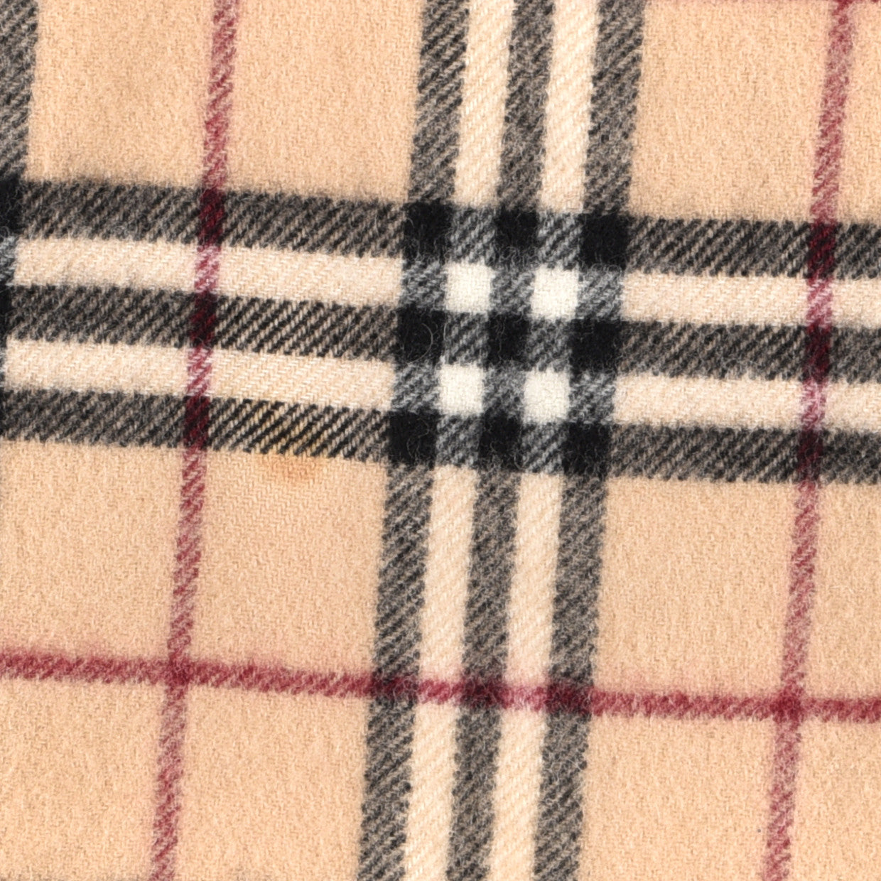 Lambswool Check Fringe Scarf Camel
