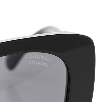 Chanel Acetate Strass Polarized Square Sunglasses 5422-B Black 7 of 7