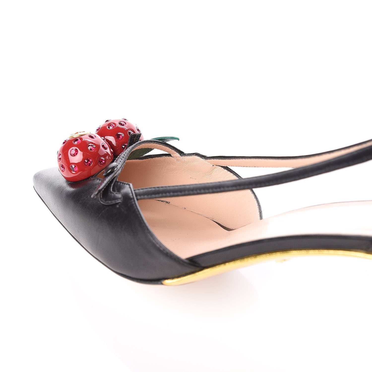 Gucci Nappa Unia Cherry Pumps 40 Black 10 of 11