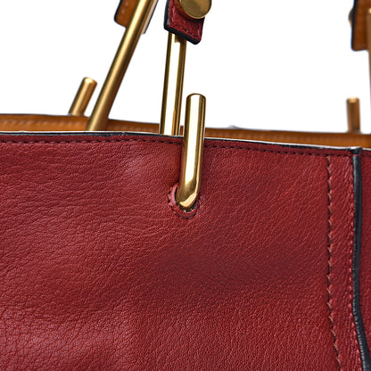 Chloe Grained Lambskin Keri Tote Dark Red 10 of 12