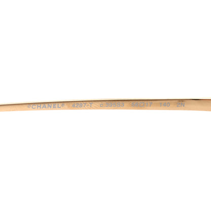 Chanel Titanium Rimless Square Sunglasses 4287-T Gold Gradient Green 5 of 8