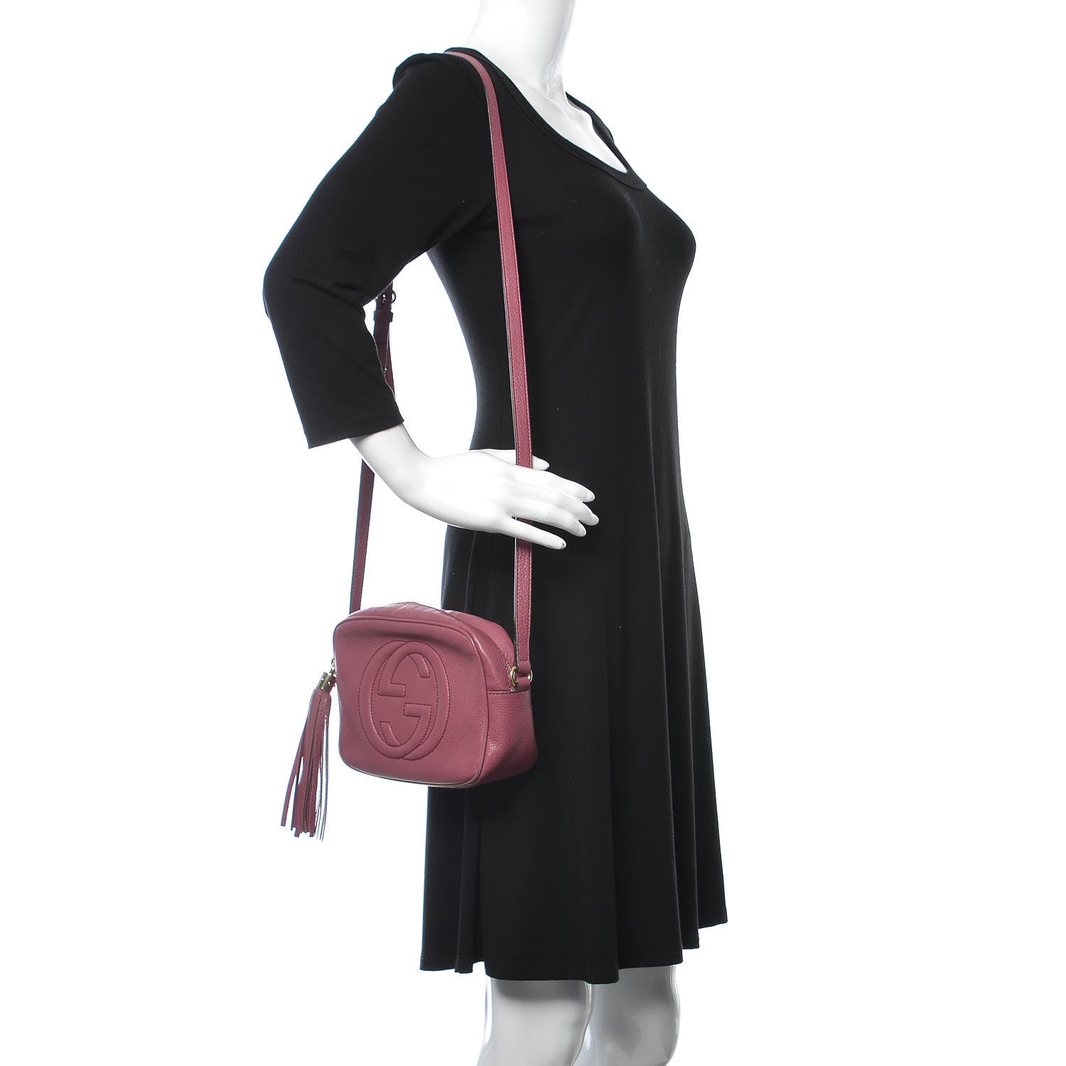 Gucci Pebbled Calfskin Small Soho Disco Bag Peonia Flower 2 of 11