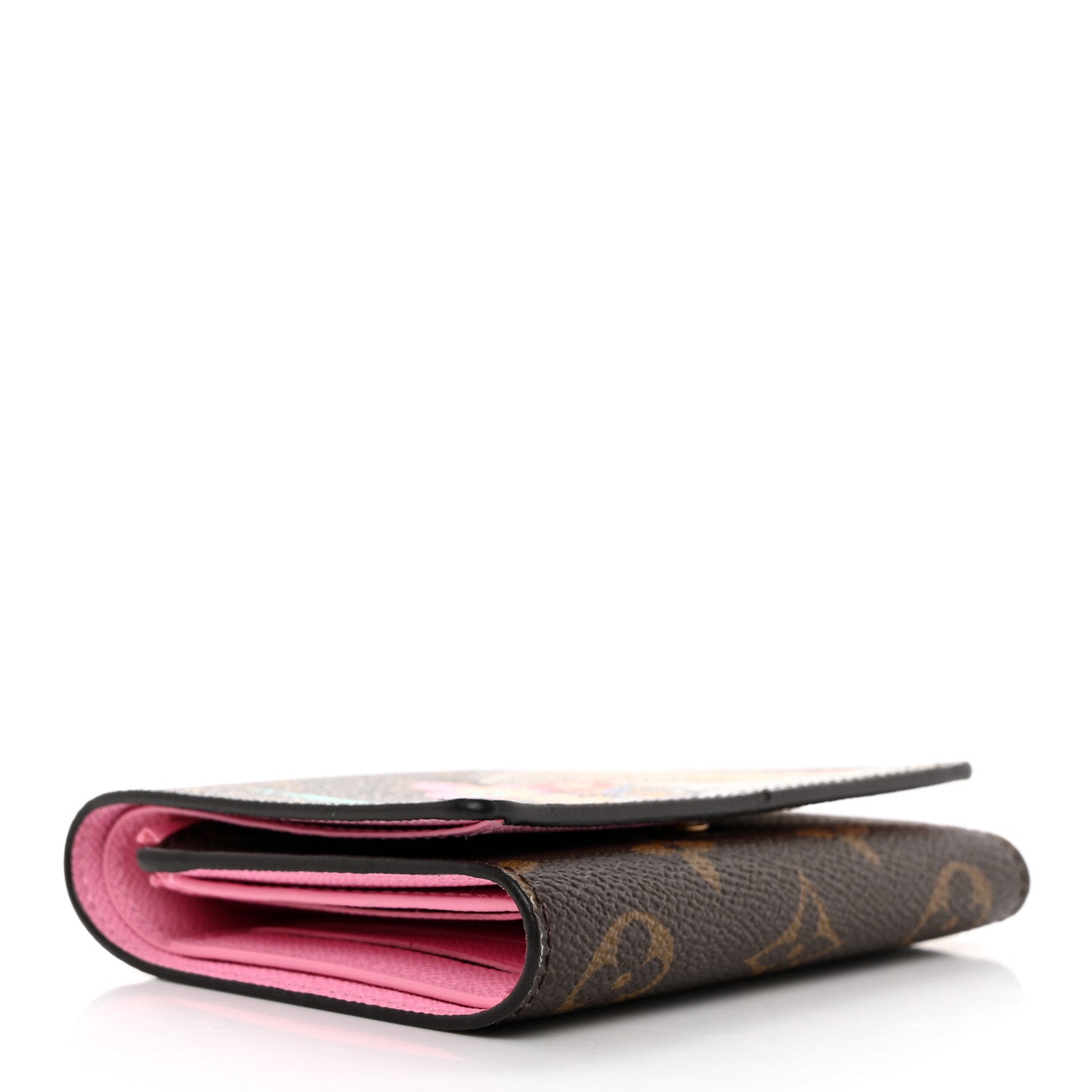 Louis Vuitton Monogram 2022 Christmas Animation Paris Victorine Wallet Pink 4 of 6