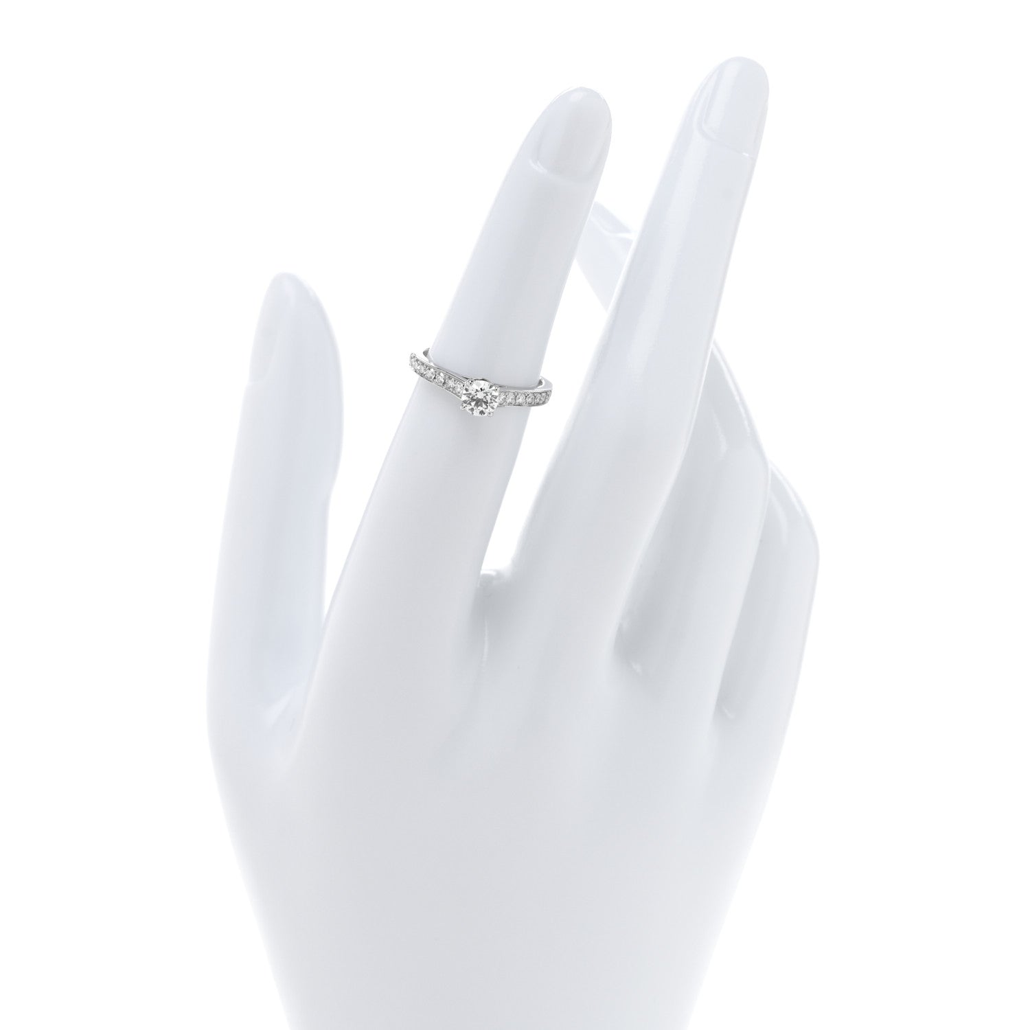 Cartier Platinum Diamond .36ct 1895 Solitaire Engagement Ring 49 4.75 2 of 4