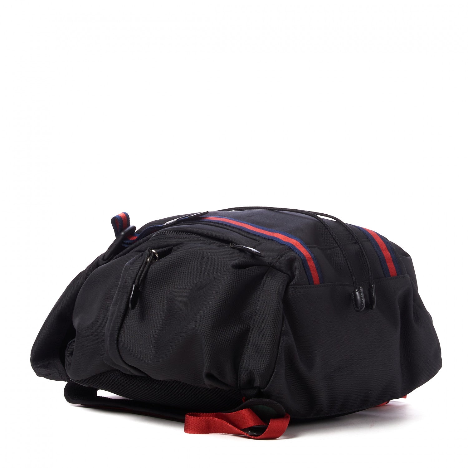 Gucci Techno Canvas Web Double Buckle Backpack Black 3 of 9
