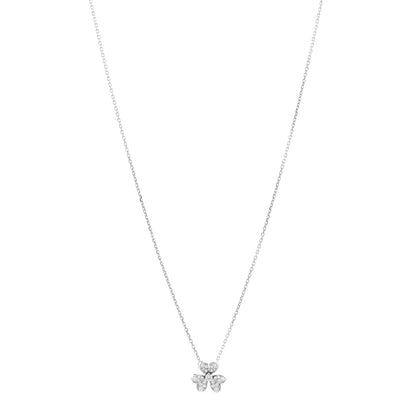 Van Cleef & Arpels 18K White Gold Diamond Mini Frivole Pendant Pave Necklace 1 of 5