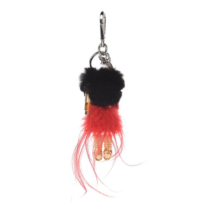 Prada Rabbit Fur Robot Kim Trick Keychain Black 1 of 2