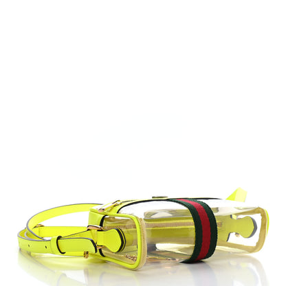 Gucci Vinyl Web Mini Ophidia Transparent Shoulder Bag Yellow Fluo 11 of 19