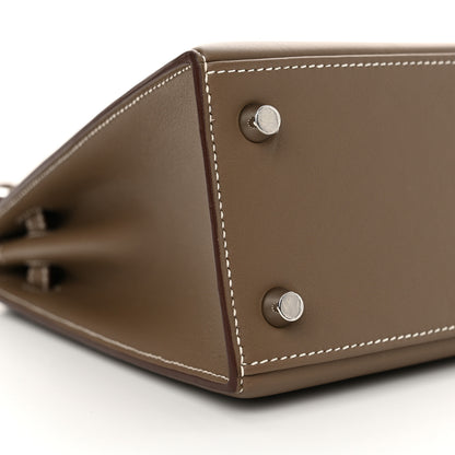 Hermes Swift Kelly Padded Sellier 25 Etoupe 9 of 11